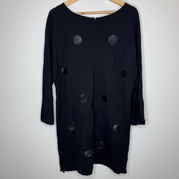 Joan Vass Black Dress with Polka Dot Accents - Picture 3 of 6